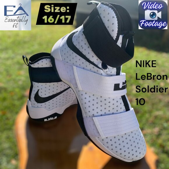 Nike LeBron Soldier 10 White Black Panda - Picture 1 of 17